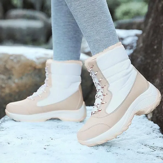 Women's winter high boots with lacing - 3 colours