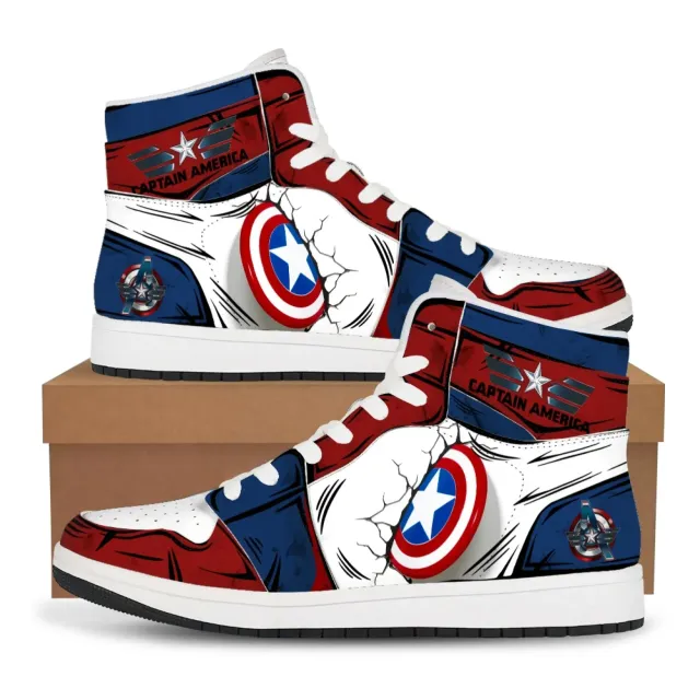 Stylish unisex ankle boots with motifs of popular superheroes