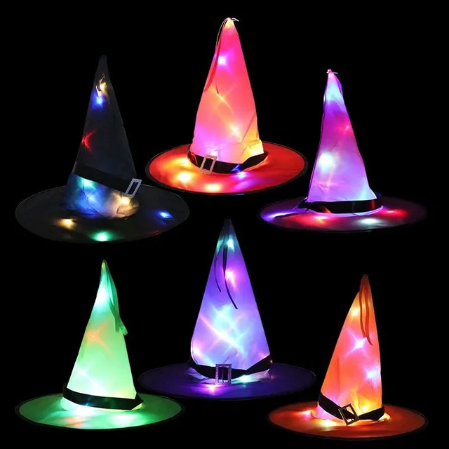 Čarodejnícky klobúk s LED svetlom