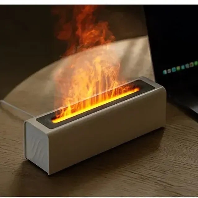 Colorful diffuser with flame imitation, USB connection, smell for office and home, humidification of air