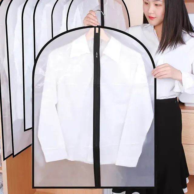 5 pcs of protective covers for clothing from PEVA to dust - transparent protective cover for coat to wardrobe - folding rack cover for suit