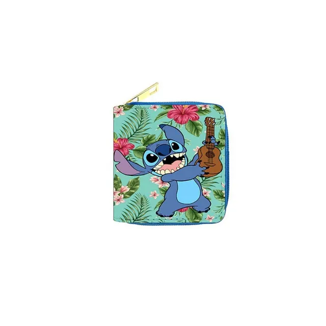 Portofel trendy pentru fete cu motivul iubit și adorabil Stitch