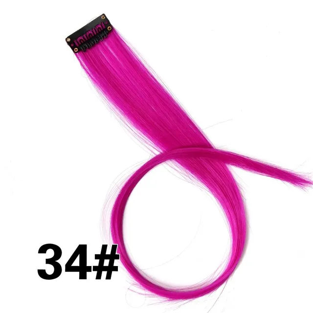 Șuvițe colorate cu clips pentru păr