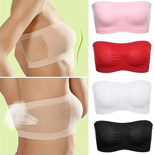 Women's single color fitness bra without strap