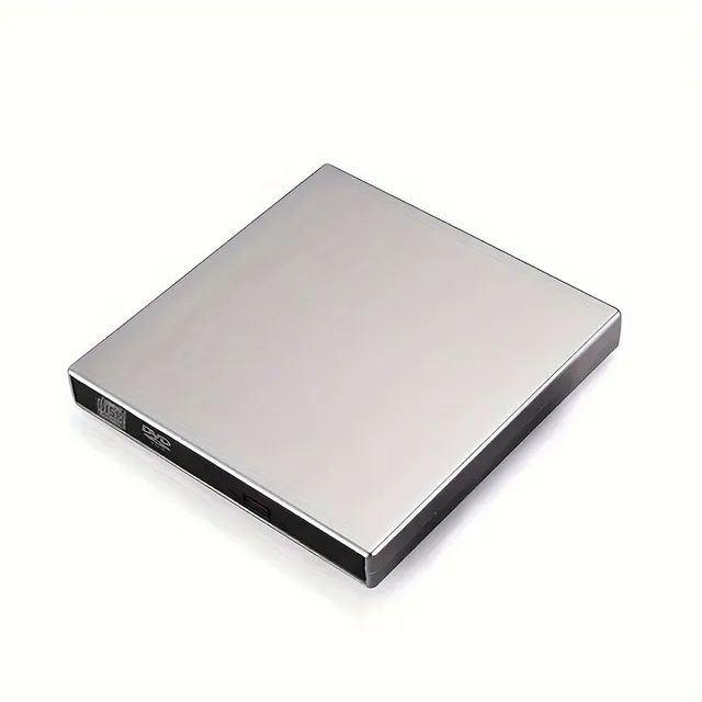 Unitate CD DVD externă pentru notebook, unitate subțire portabilă USB 2.0 CD DVD, CD/DVD +/- RW ROM, controler optic pentru notebook, compatibil cu Windows 10/8.1/7/XP/Vista, Linux, Mac OS