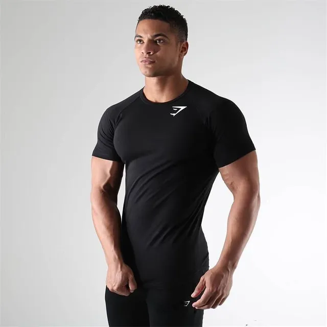 Men's Fitness Shark Short Sleeve T-Shirt