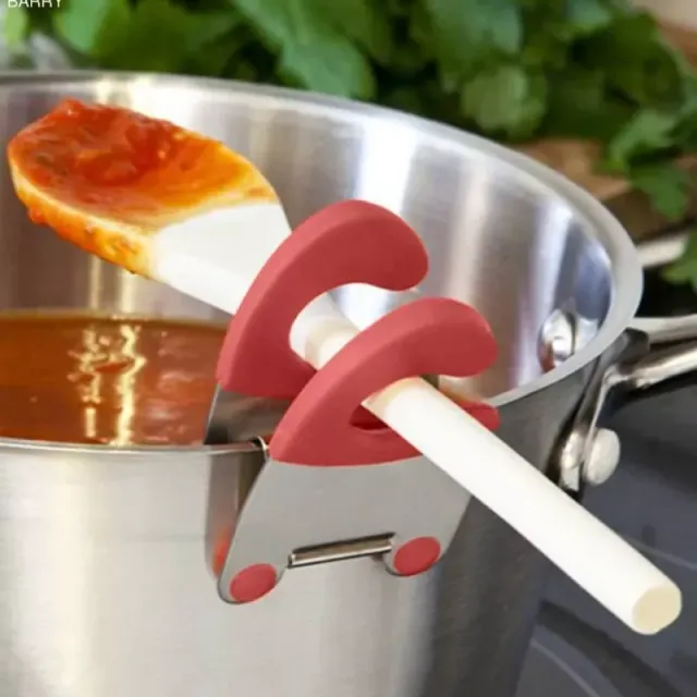 Dispozitiv practic universal pentru oală pentru prinderea lingurii - gătit mai ușor