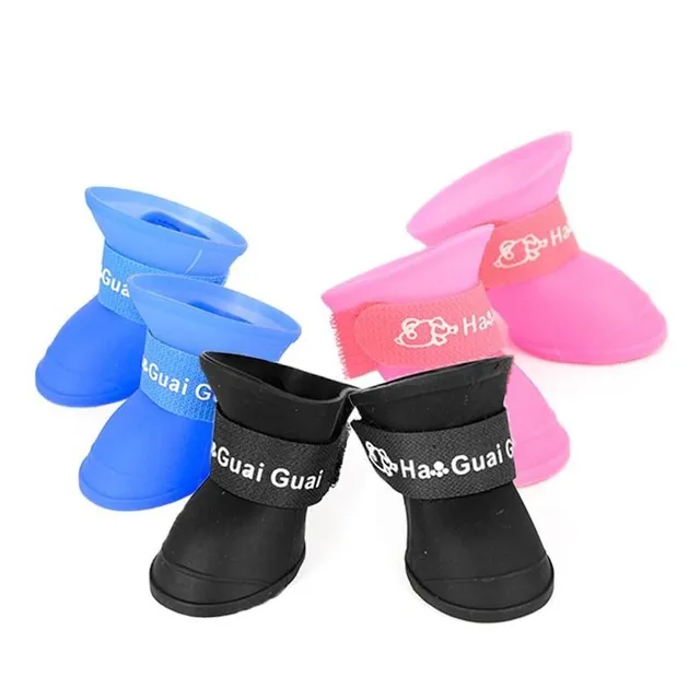 4 pc Set of waterproof shoes for dogs