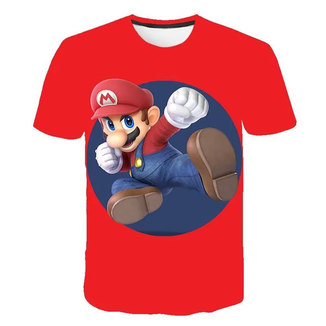 Krásné dětské tričko s 3D potiskem Mario