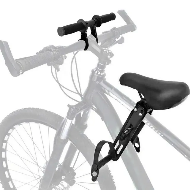 Child-adjustable bicycle seat and handlebars for mountain bike