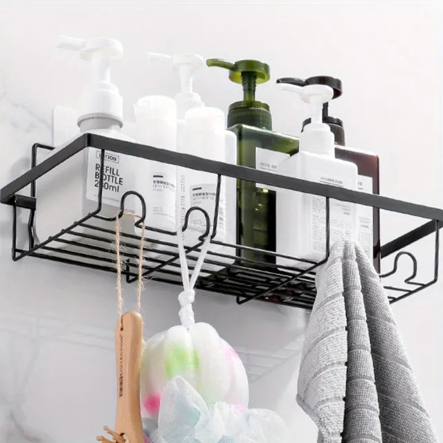 Drilling shower organizer with soap holder