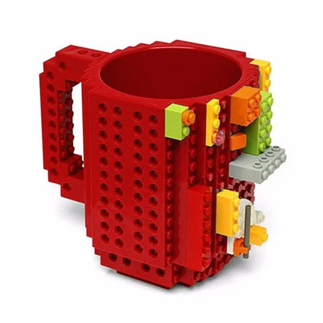 Mug dla dzieci w kształcie klocka budowlanego - 4 kolory