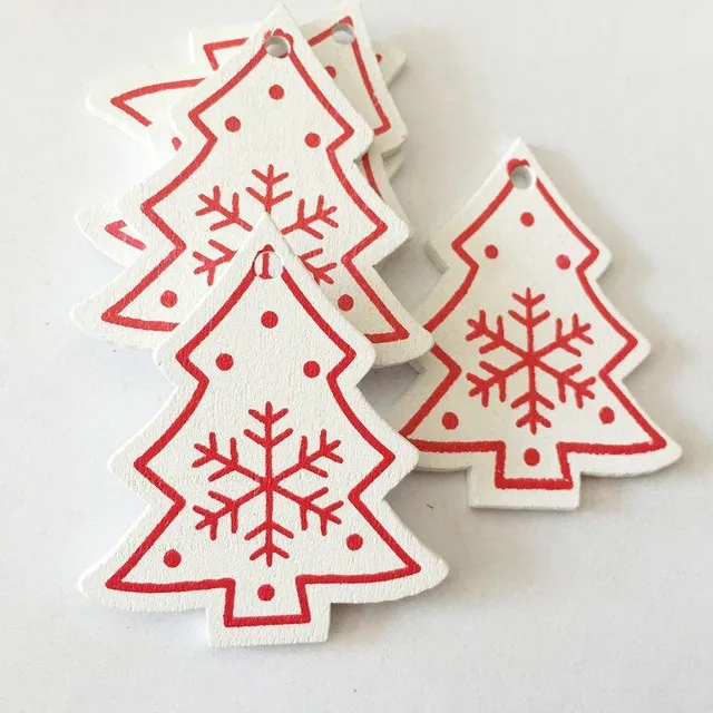 Wooden Christmas Ornaments 10pcs