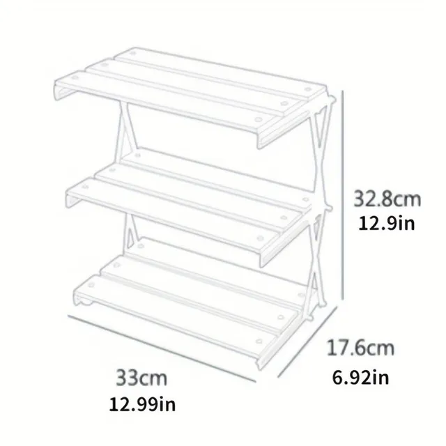 Portable three-level camping stand, picnics and barbecue