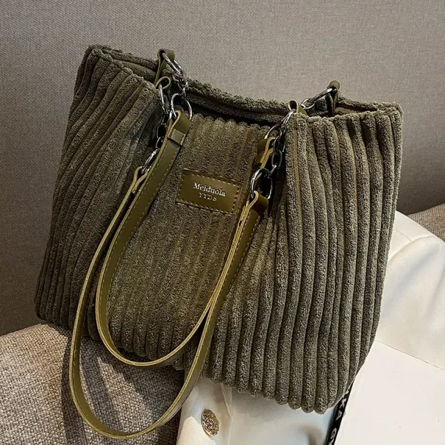 Sac de voyage pour femme en corduroy à grande capacité - Hiver