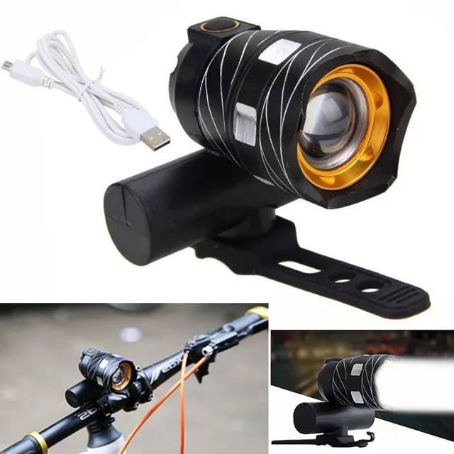 Practical bike light set for cyclists - front + rear light