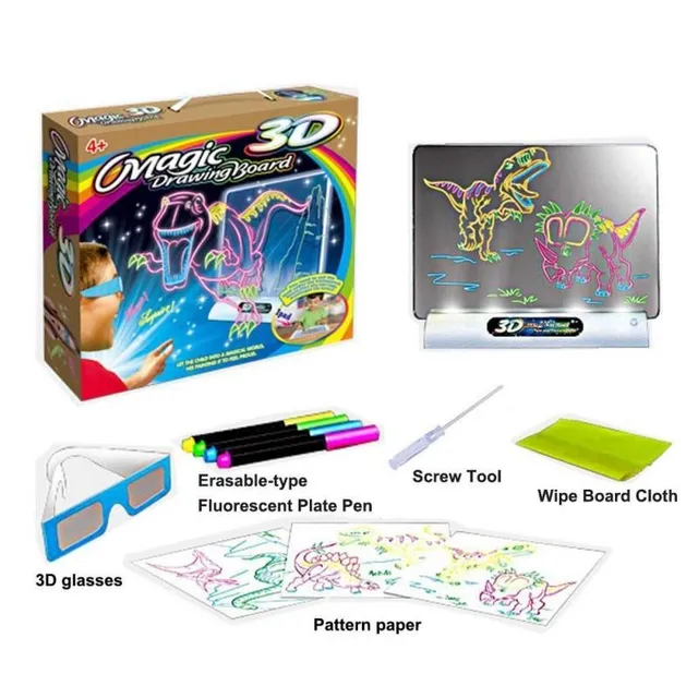 3D Pisanie Drawing Pad Magic Drawing Pad z LED Pisanie Board Oświetlona