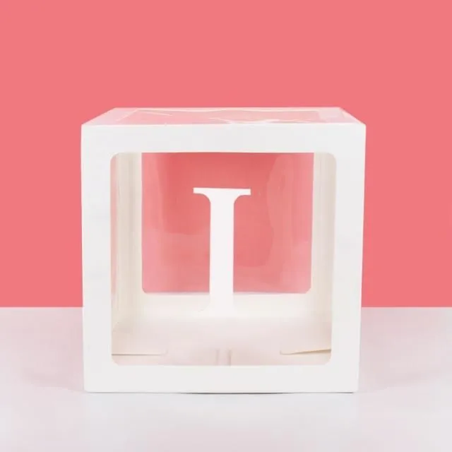 Transparent cubes with letters