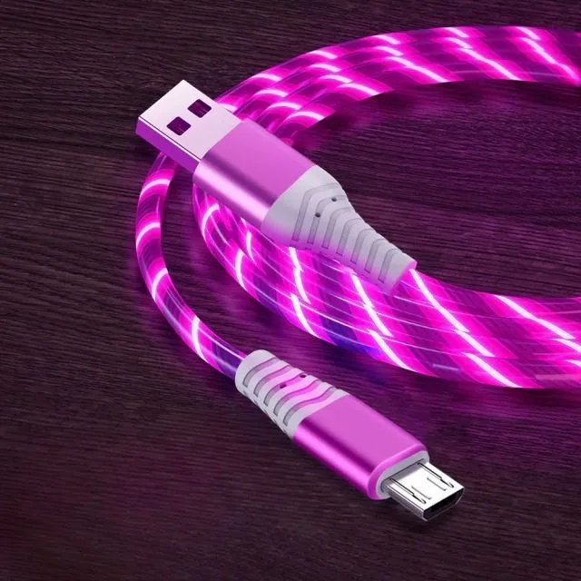 USB gyorstöltő LED háttérvilágítással - micro USB