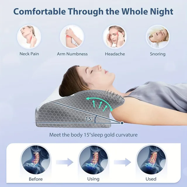 Orthopaedic pillow 2v1 for cervical spine with cooling coating