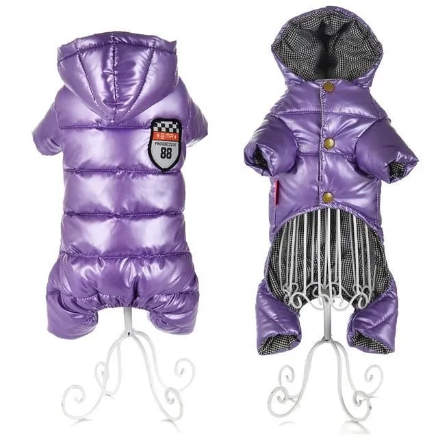 Zimowy strój dla małych psów purple 8