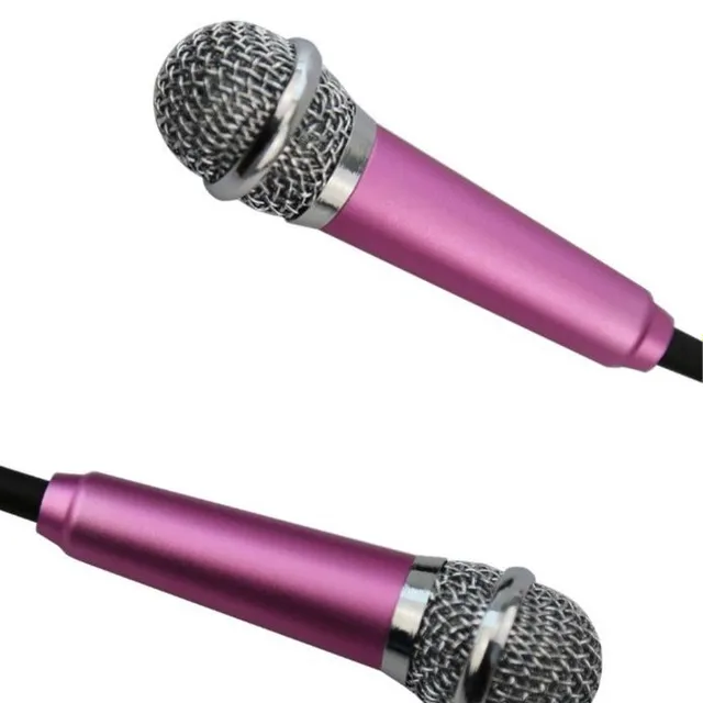 Mini drátový mikrofon - 4 barvy ruzova