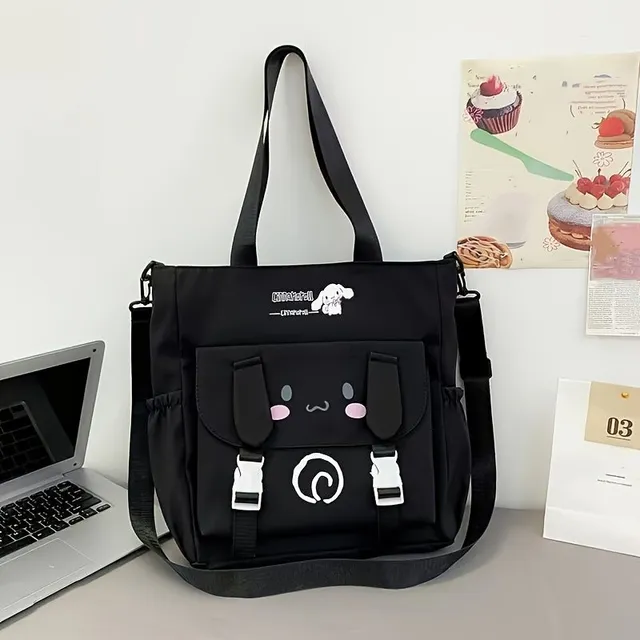 Großraum Schultertasche mit niedlichen Cartoonfiguren für Büro und Alltag, Büromaterialtasche