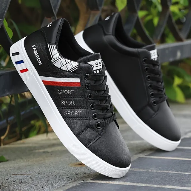 Male stylish low skateboard sneakers for outdoor activities