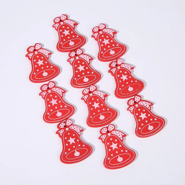 Wooden Christmas decorations - 10 pcs