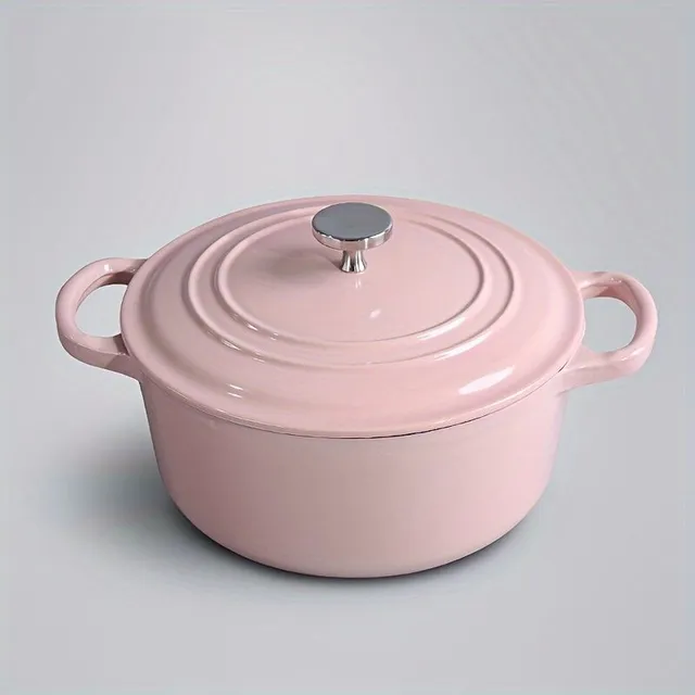 A versatile cast-iron pot with non-sticky surface for induction