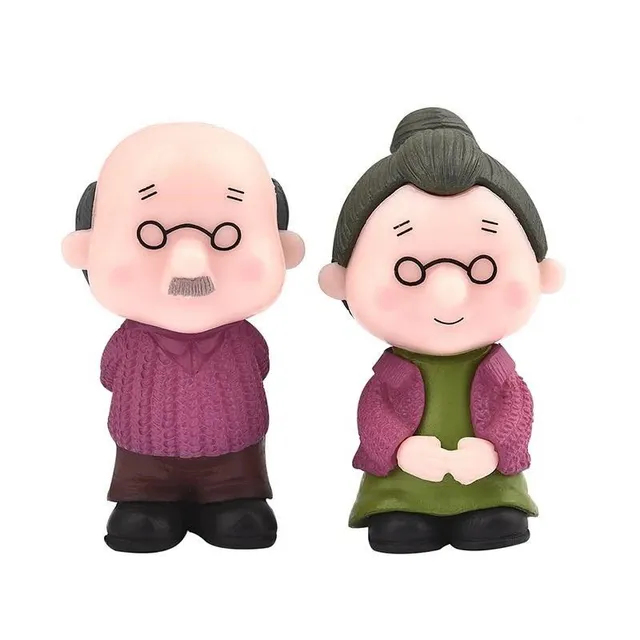 Decorative figurines grandfather and grandmother