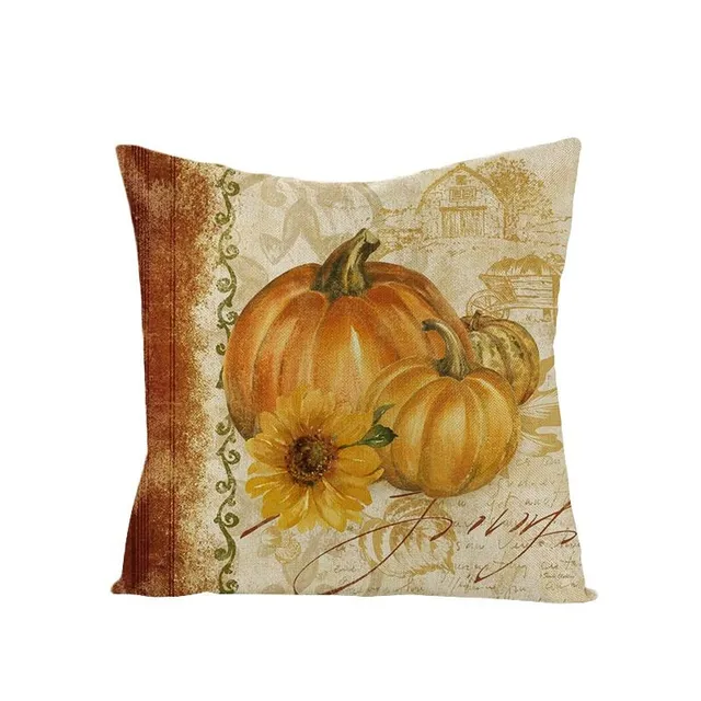 Decorative pillowcase with autumn harvest printing