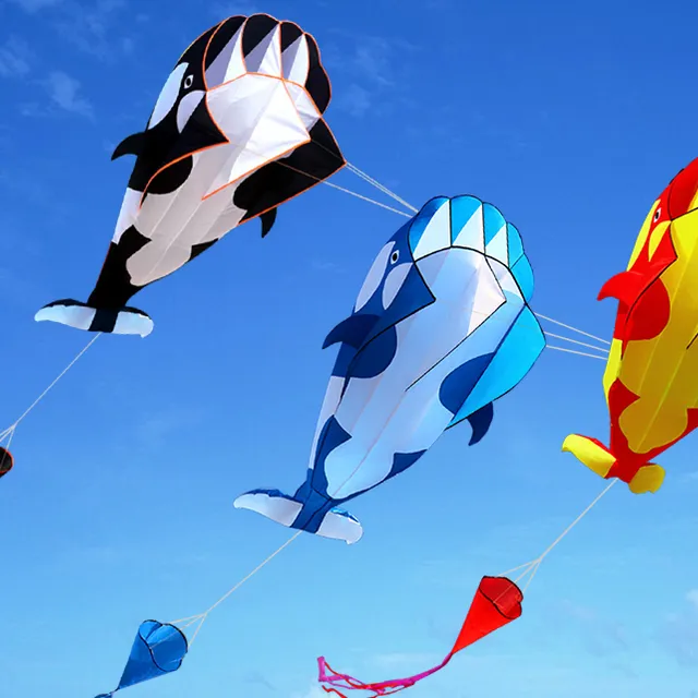 Whale-shaped flying kite - 3 colours