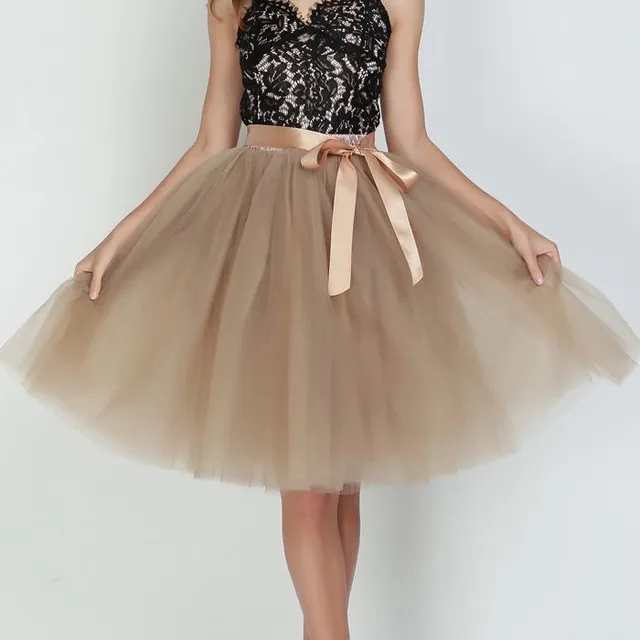 Women's Tulle Tutu Skirt with Bow