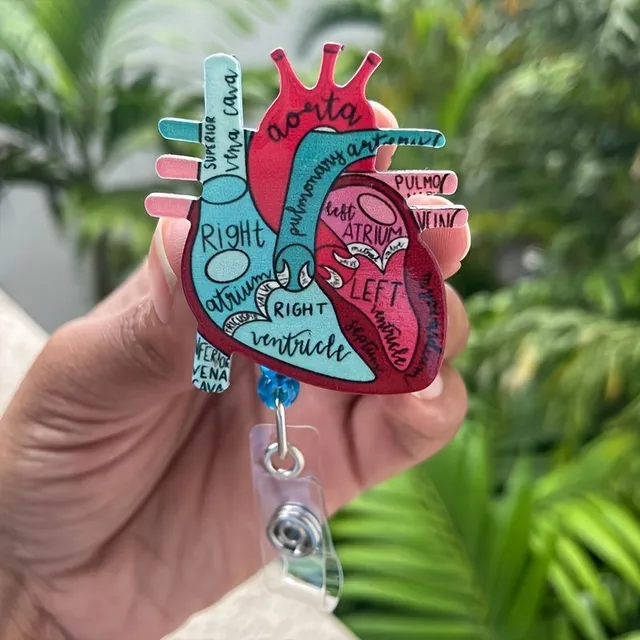 Anatomical heart on string - stylish badge holder for paramedics