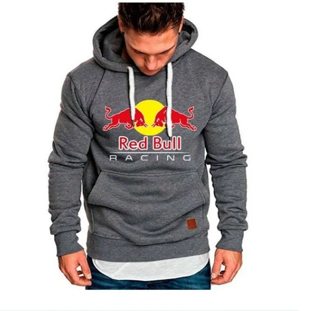 Men's modern hoodie with hood and kangaroo pocket m dark-gray-4