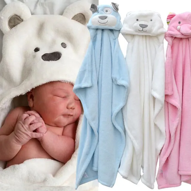Ręcznik dla niemowląt z kapturem - 3 kolory