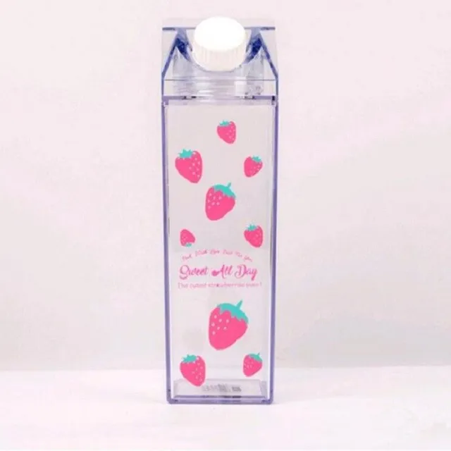 Plastic milk bottle with printing