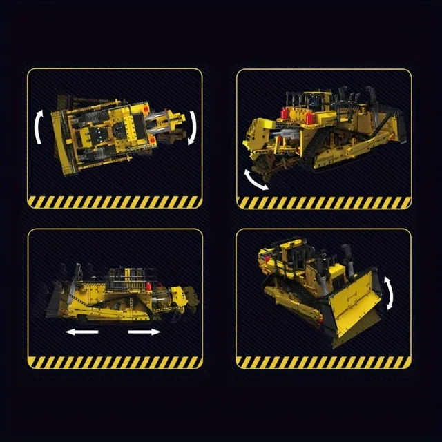 Zestaw mechaniczny Bulldozer - zabawka do budowy