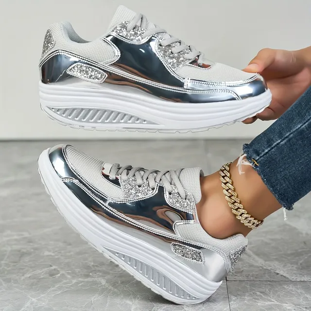 Damen leichte atmungsaktive Skateboard-Sneaker mit rutschfester und abriebfester Sohle