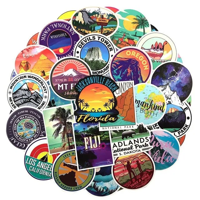 Travel stickers 100 pcs E242