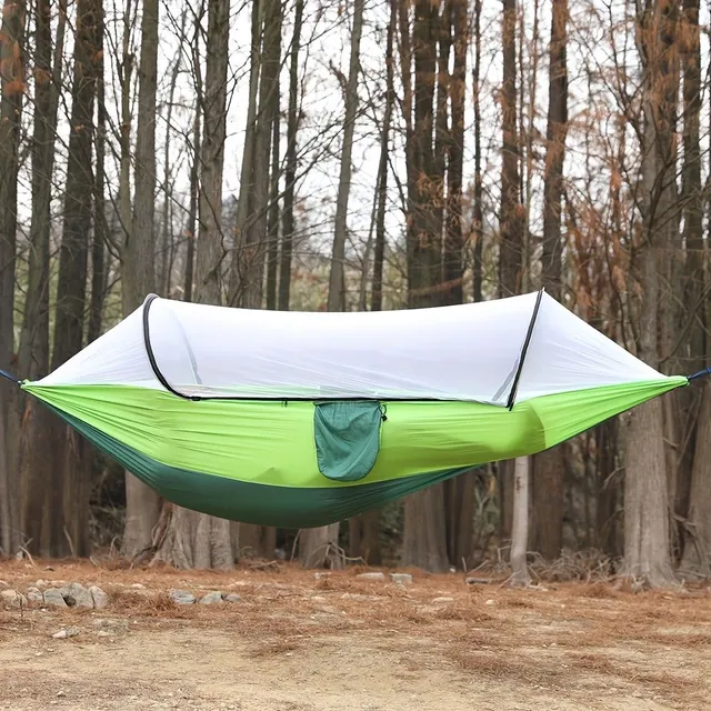 1 pc Self-folding portable mosquito hammock with rod