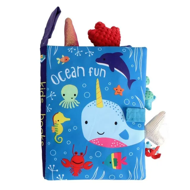 Children's educational cloth book with animals