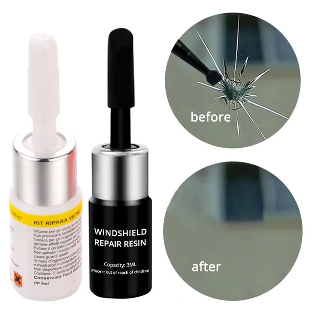 Kit for repairing cracked windshields and car scratches