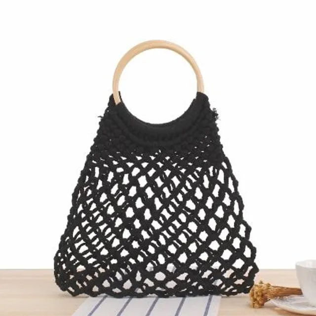 Hand knitted rattan shoulder bag - many types to choose from