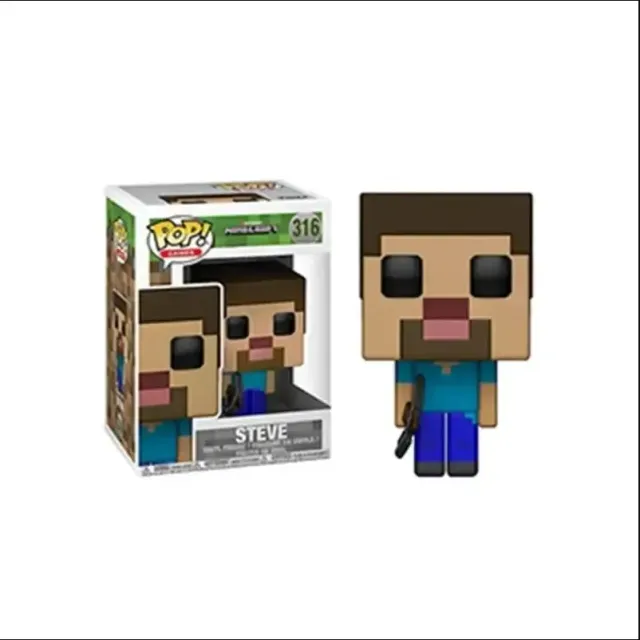 Figurine en plastique pour enfants représentant des personnages du jeu populaire Minecraft - Funko POP