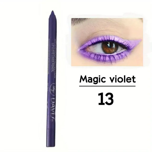 Waterproof pencil for coloured liners, shadows and lips - smudge-free