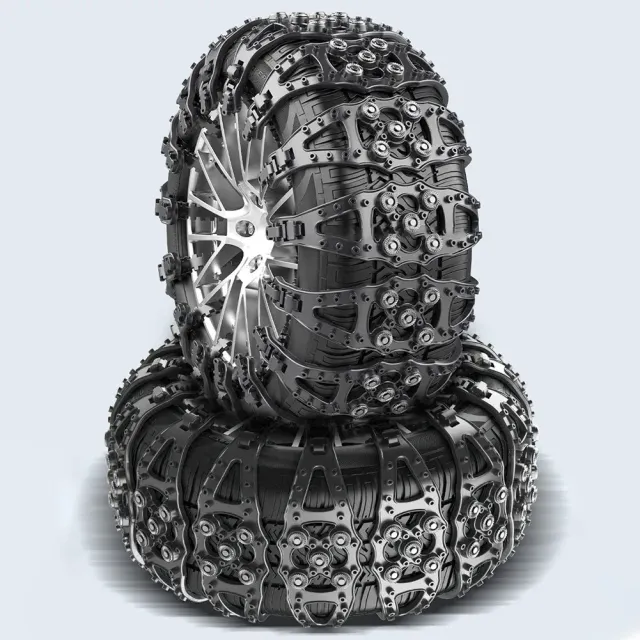 Originální nouzové protiskluzové sněhové řetězy na pneumatiky rozměrů 165-275 mm