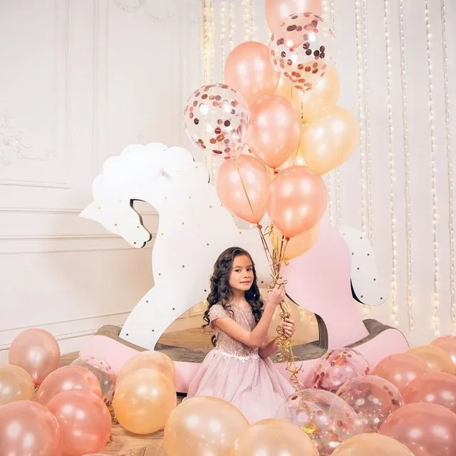 Rose Gold set of inflatable balloons