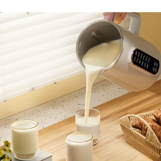 Automatic self-cleaning electric blender for smooth drinks and soups with touch control, stainless steel container and ABS cup